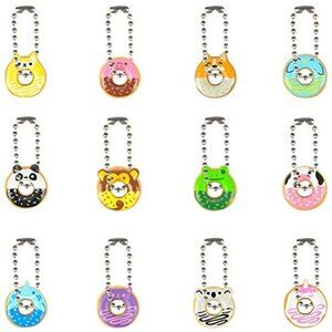 I Love Donuts Necklaces and Keychains (Animal Series) Set of 12